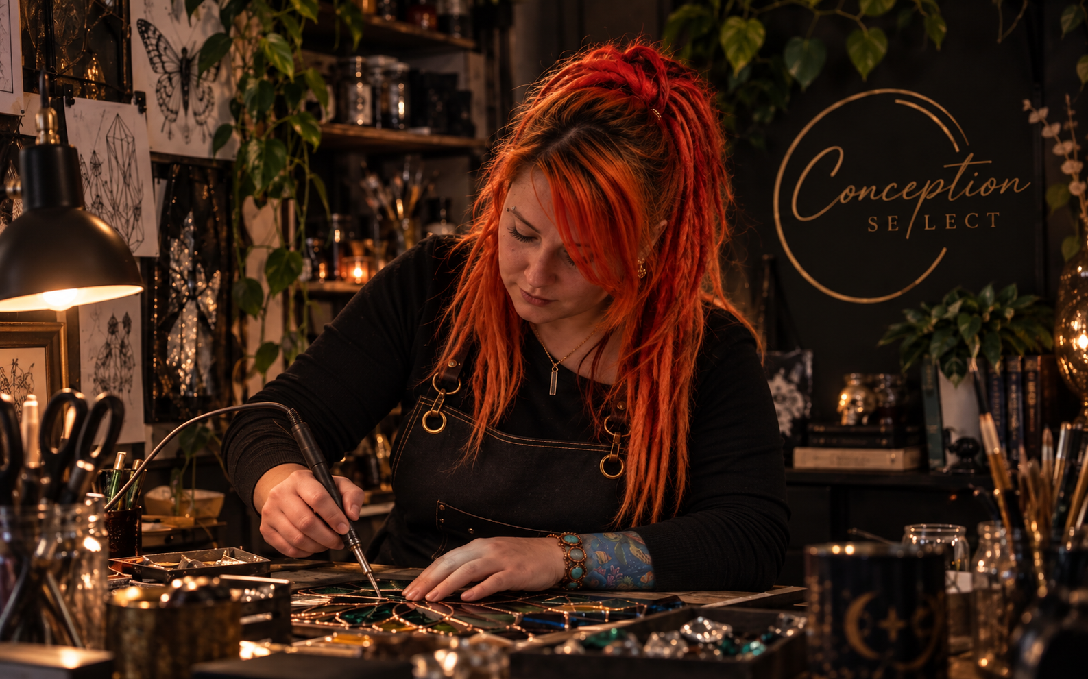 Sabrina dans son atelier